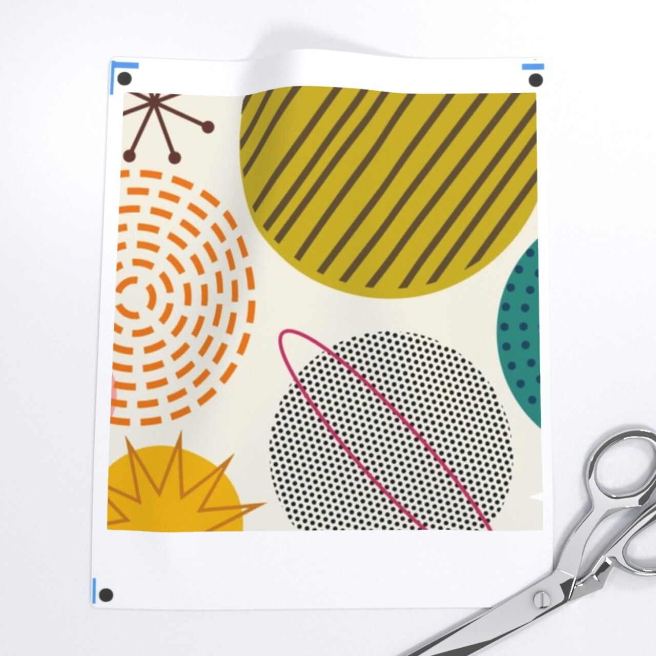 Mid Century Modern Atomic Age Retro Space Galaxy Sci Fi Outer Planets Custom Pre-pasted Wallpaper by Spoonflower Pre-Pasted Wallpaper 2FT Wide